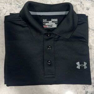 men’s medium black under armor polo